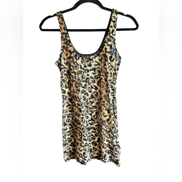 Y2K G by Guess Animal Print Sleeveless Top semi sheer size M - Picture 1 of 4